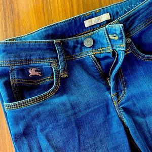 Burberry jeans, size 24, perfect condition, low rise skinny leg